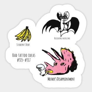 Bad Tattoo Ideas Sticker